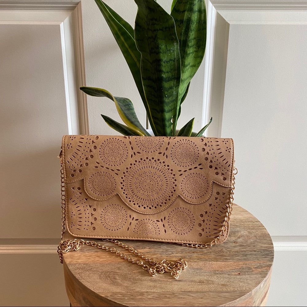 DSW Tan Crossbody Clutch